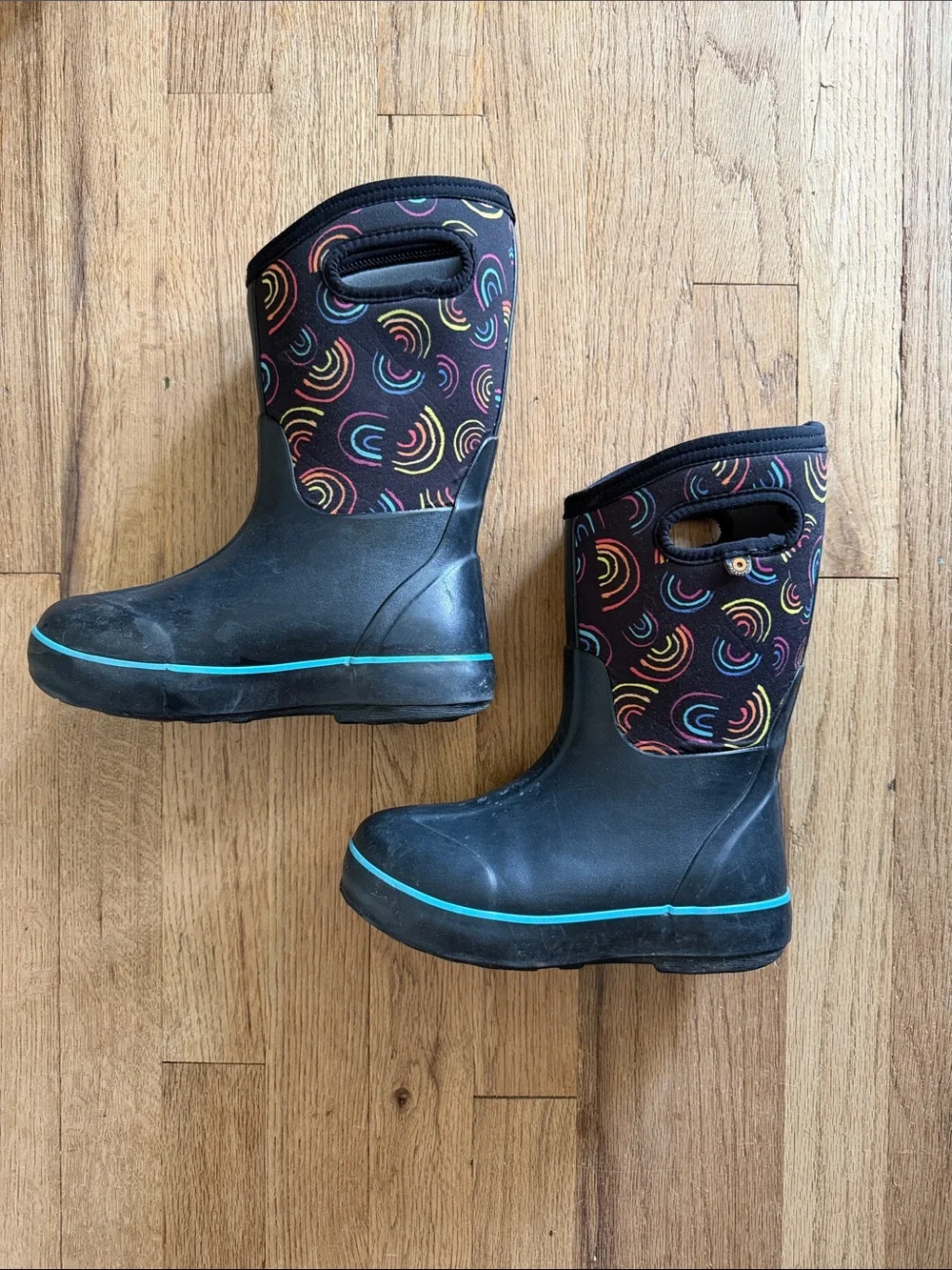Bogs Kids Classic II Wild Rainbows Waterproof Insulated Boots Black Size 1